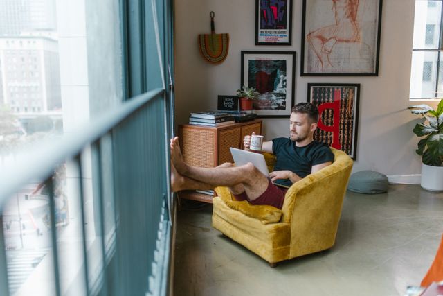 person sitting in a chair indoors